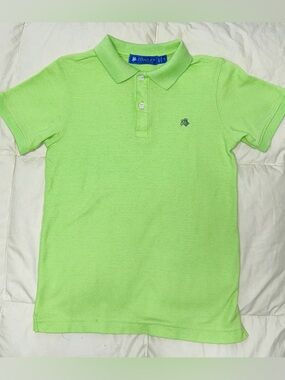J Bailey lime green Henry polo shirt sz 7 EUC smoke free home